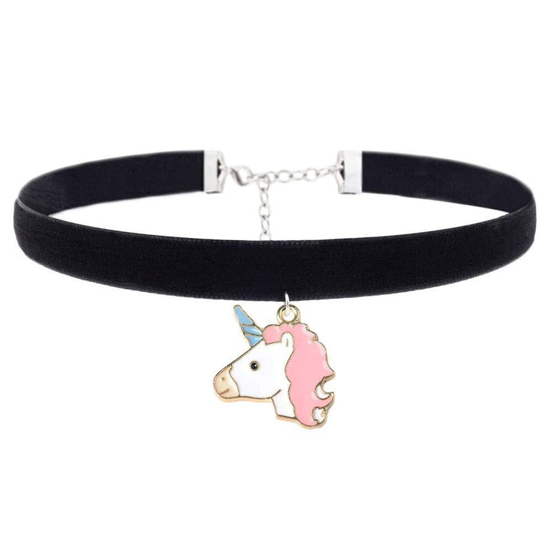[Australia] - Girls Choker Necklaces Flamingo Unicorn Pandent Accessories for Women Kids Christmas Birthday Gifts Style 3 