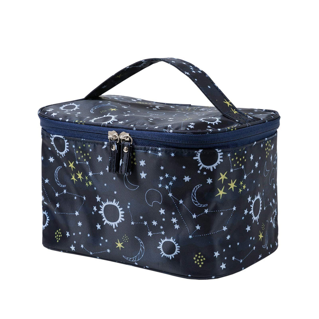 [Australia] - HOYOFO Women Makeup Bag Travel Cosmetic Bags with Mesh Pocket Waterproof Large Portable Toiletry Storage for Women, Starry Sky A Starry Sky 