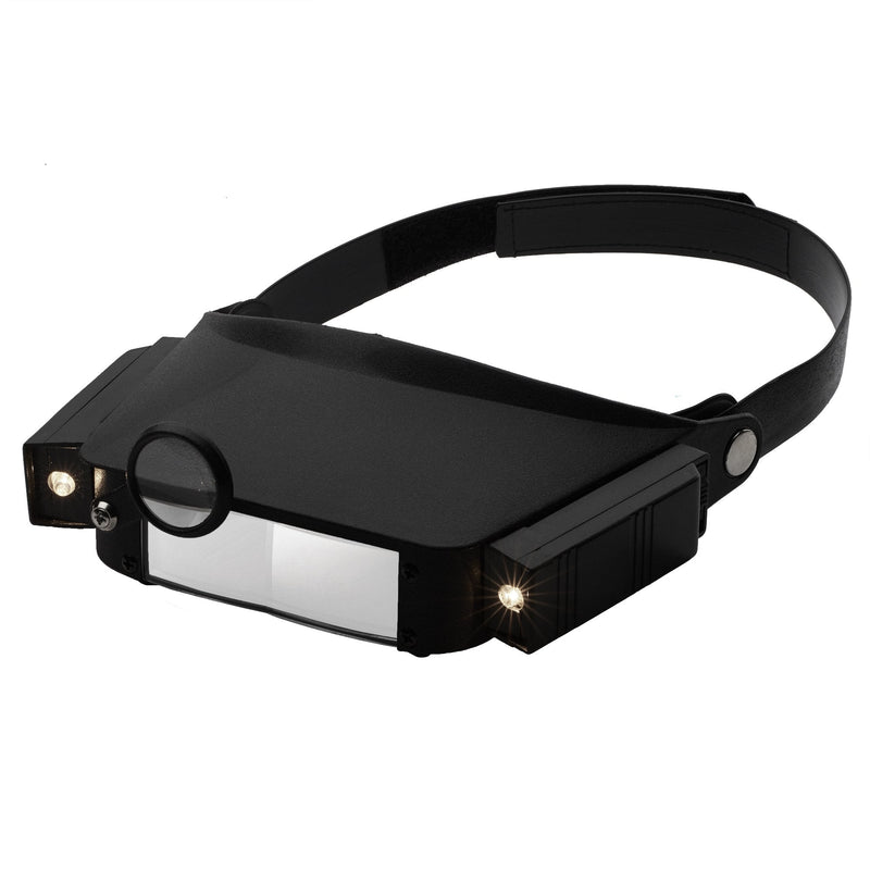 [Australia] - Kings County Tools Illuminated LED Head Band Magnifier | Three Lenses Ranging from 1.8X to 4.8X | Easy to Wear | Hands-Free Magnification | Ideal for Hobbyists and Artists 