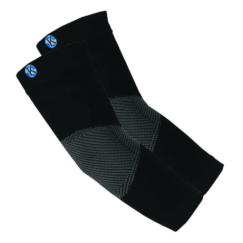 [Australia] - Kinship Comfort Brands Elbow Compression Brace for Men & Women | Elbow Sleeve for pain relief from Tendonitis, Golfer & Tennis Elbow, Arthritis & Bursitis | Compression support for Lymphedema | 1 Pair Black Large 