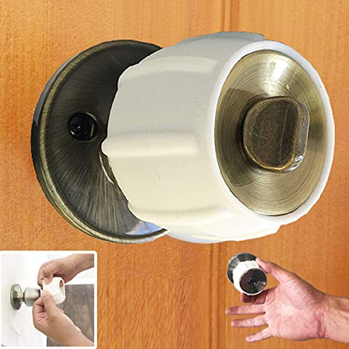 [Australia] - Enjoy Cover - Silicone Door knob Grips Nonslip Arthritis & Senior Living Aids Fits All Door Knob Universal Size 4 Pack White 