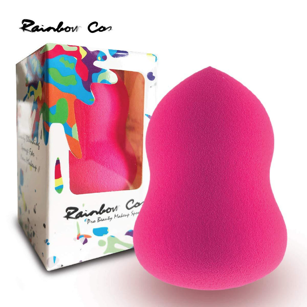 [Australia] - Rainbow Cos Premium Pear Shape Makeup Sponge Beauty Foundation Sponge Blender for Applicator, Foundation and Highlight (Rose Red) Rose Red 