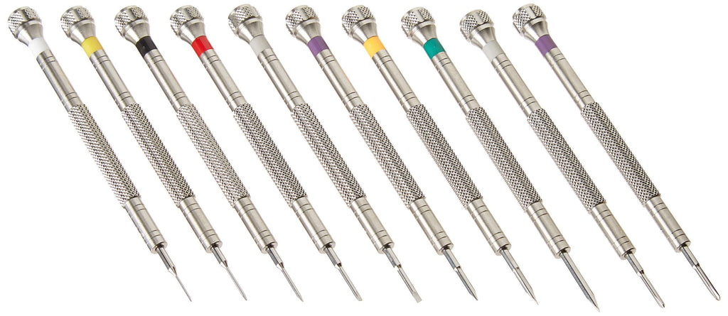 [Australia] - Professional Screwdriver Kit by W&S for Watches, Glasses and Accessories: (10pc Tool Set) - to Adjust, Remove, Replace and Repair - Stainless Steel Professional - 10 Piece 
