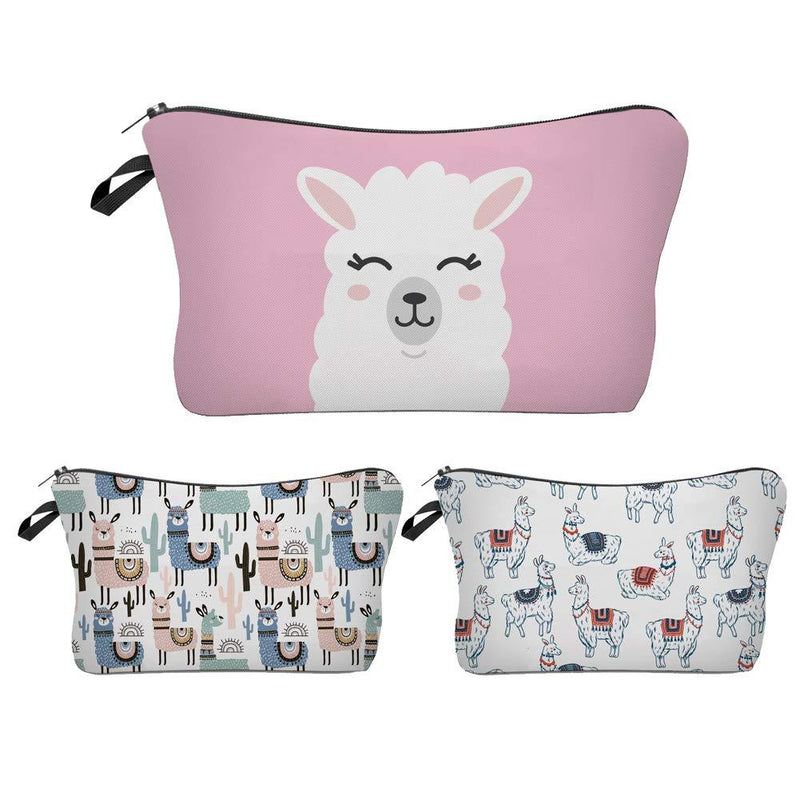 [Australia] - Llama makeup bag fun cartoon versatile purse (Llama-1) Llama-1 