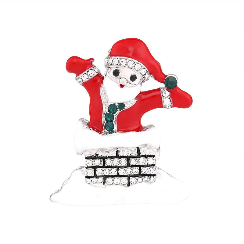 [Australia] - Christmas Brooch Pins - Festival Xmas Brooches with Crystal for Women and Girls Cute Statement Christmas Party Pin Jewelry (Red Bow, Christmas Tree, Santa Claus, Snowman) 