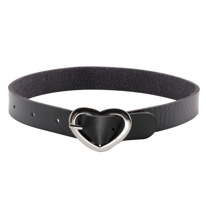 [Australia] - MILAKOO Adjustable Black Leather Necklaces Pu Leather Punk Rock Collar Necklace 