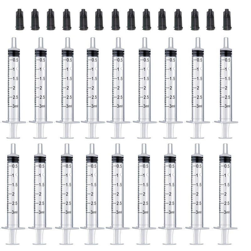 [Australia] - 3ml Syringes with Caps (20 Pack) 