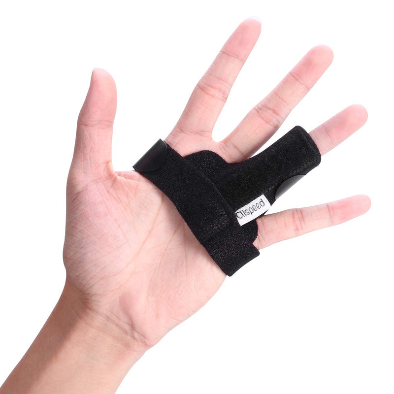 [Australia] - Clispeed Finger Splint,Splint for Trigger Finger,Trigger Finger Splint Built-in Aluminium Support Adjustable Brace for Pain Relief (Black) 