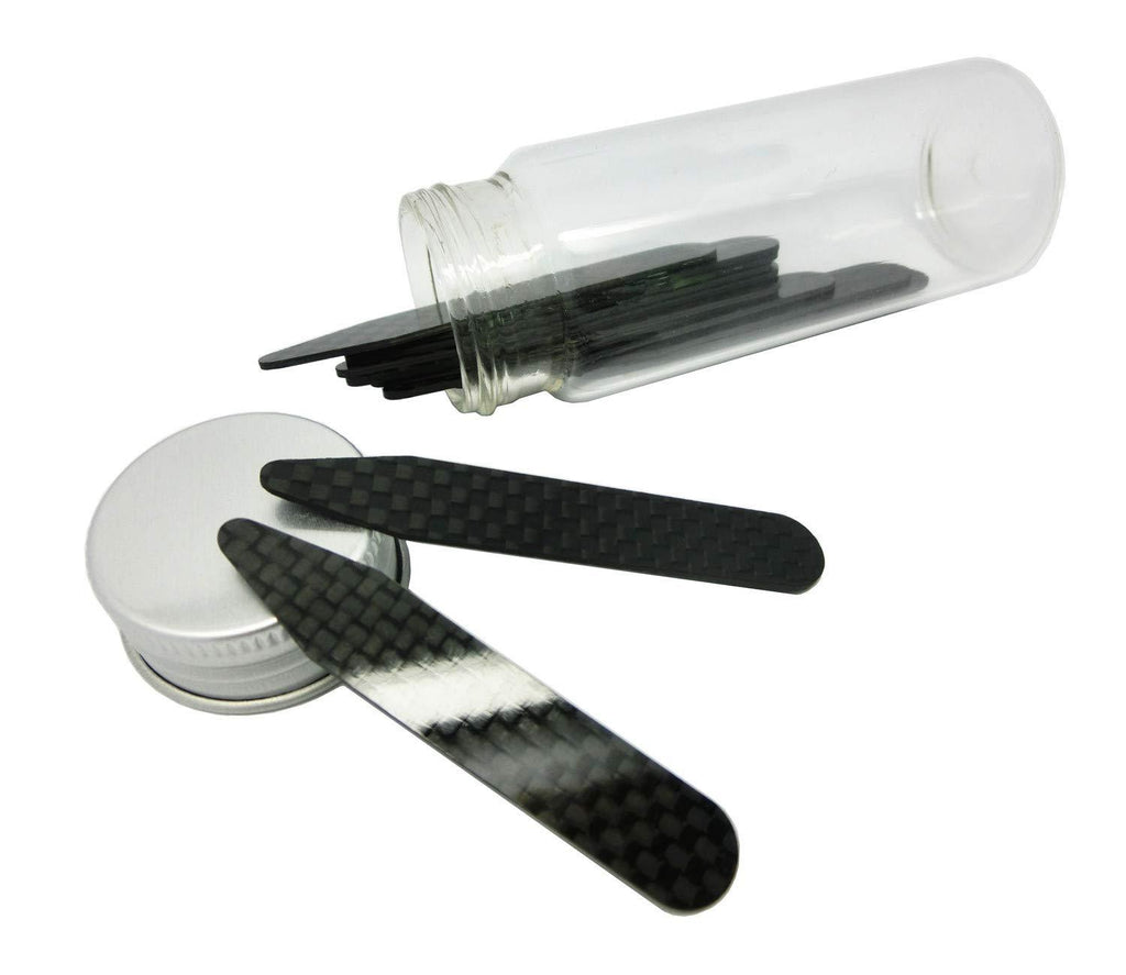 [Australia] - Lary Real Carbon Fiber Collar Stays 10 Pcs Set in Glass Bottle 