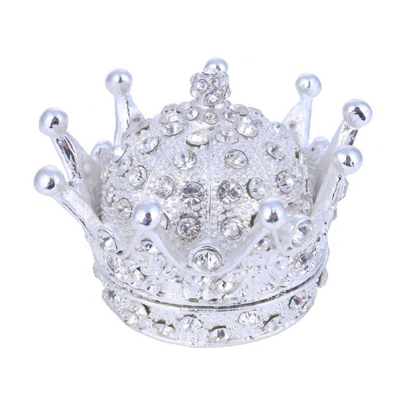 [Australia] - YU FENG Creative Vintage Crystal Crown Design Jewelry Box Ring Trinket Case Christmas Birthday Gift, Small 