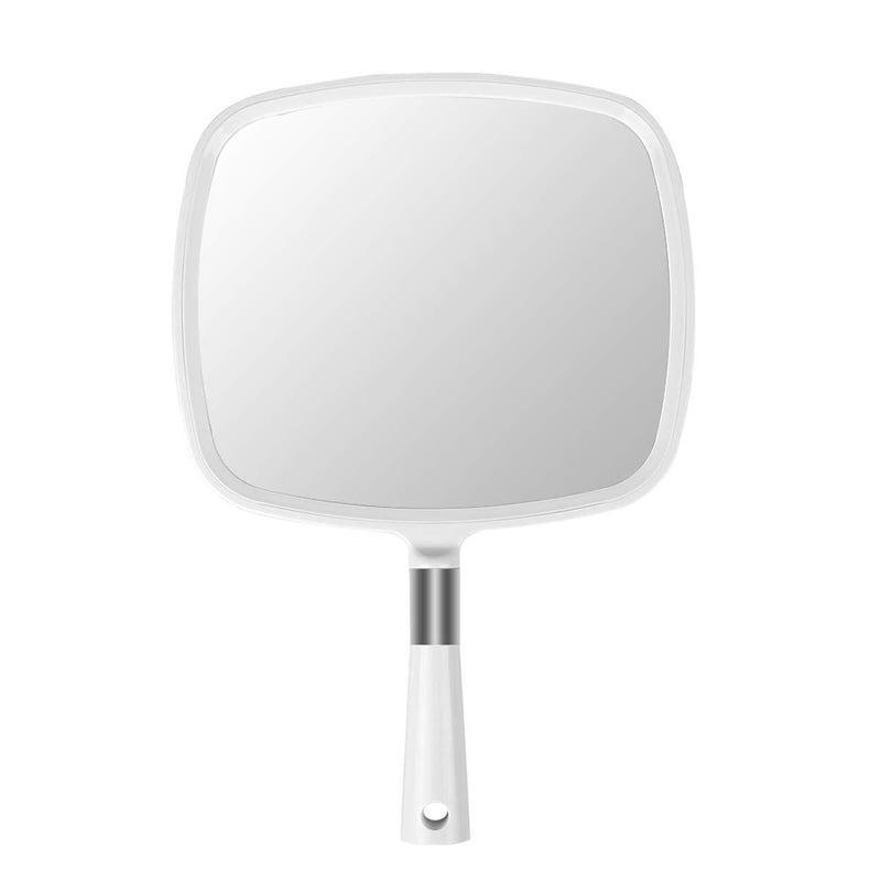 [Australia] - Snowflakes Large Hand Mirror with Handle-Hang Handheld Mirror Hairdresser Mirror.(White) 