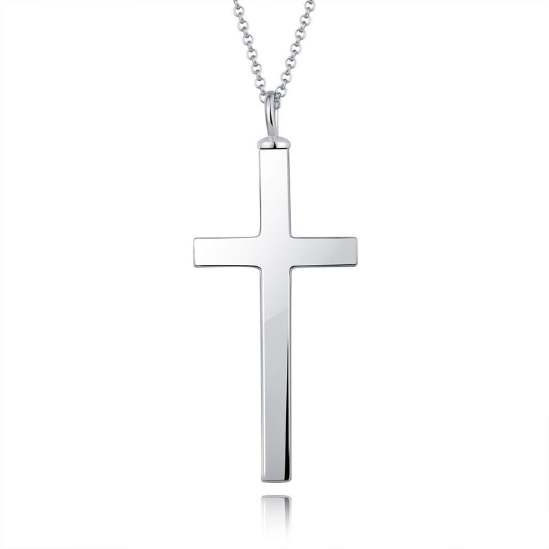 [Australia] - BEILIN 925 Sterling Silver Cremation Jewelry Cross Urn Pendant Memorial Cross Urn Necklace for Ashes 