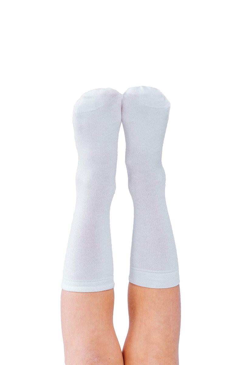[Australia] - Remedywear Soft Moisturizing Eczema Socks for Kids, Inflammation Relief with Tencel and Zinc (5-6 Years, White) 5-6 Year - White 