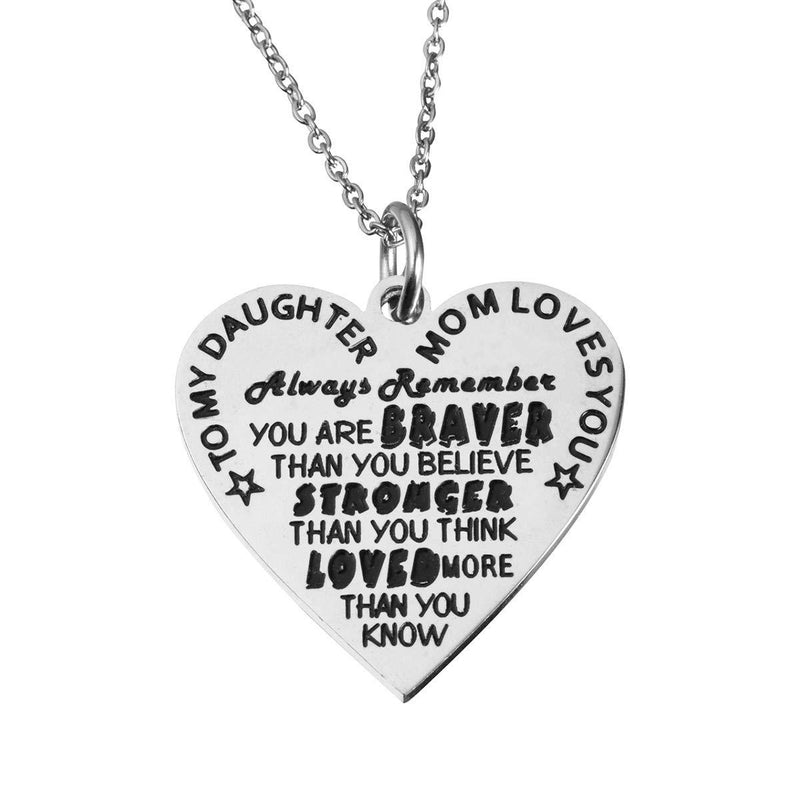 [Australia] - Jewelady Valentine's Gift Idea for Boyfriend Stainless Steel Dog Tag Pendant Necklace Engraved Romantic Love Quote for Him Mom to Daughter 