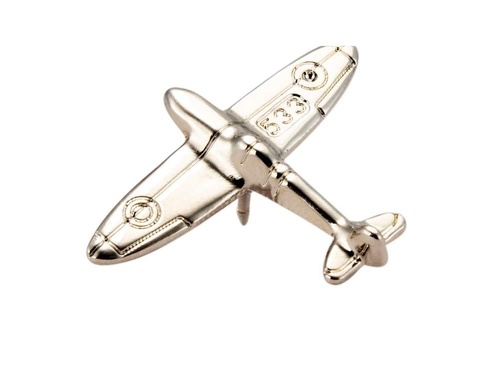 [Australia] - Knighthood Silver Airplane Lapel Pin Badge Coat Suit Collar Accessories Brooch for Men 