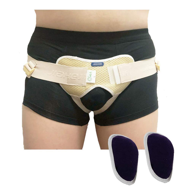 [Australia] - Hernia Belts for Men Inguinal Hernia Support Belt Truss Right Left Side Groin Wrap Men Underwear Hernia Belt with Compression Pads Soft Form Hernia Strap for Men Medium 