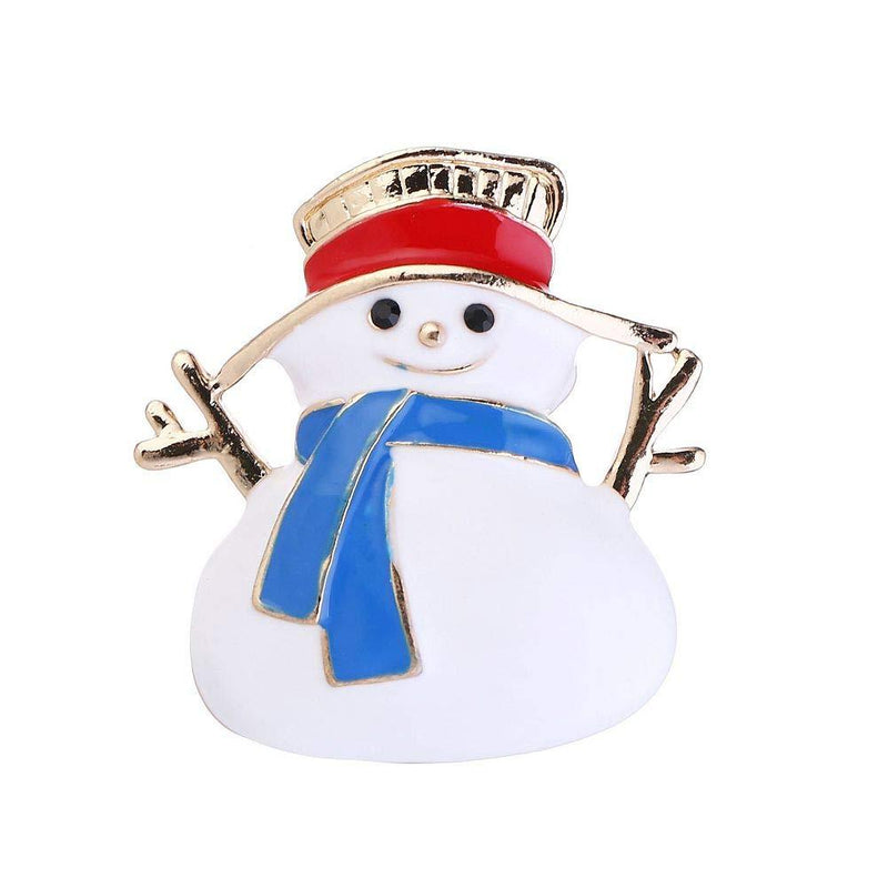 [Australia] - YOUYUZU Crystal Rhinestone Brooch and Pin Fashion Fancy Brooches Jewelry for Women Girls Comes with Gift Bag Snowman 
