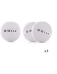 [Australia] - DMtse Three (3) Round Jumbo Velour Powder Puff 4.25 Inch (108cm) in White 3 Pieces for Face Makeup or Skin Care 