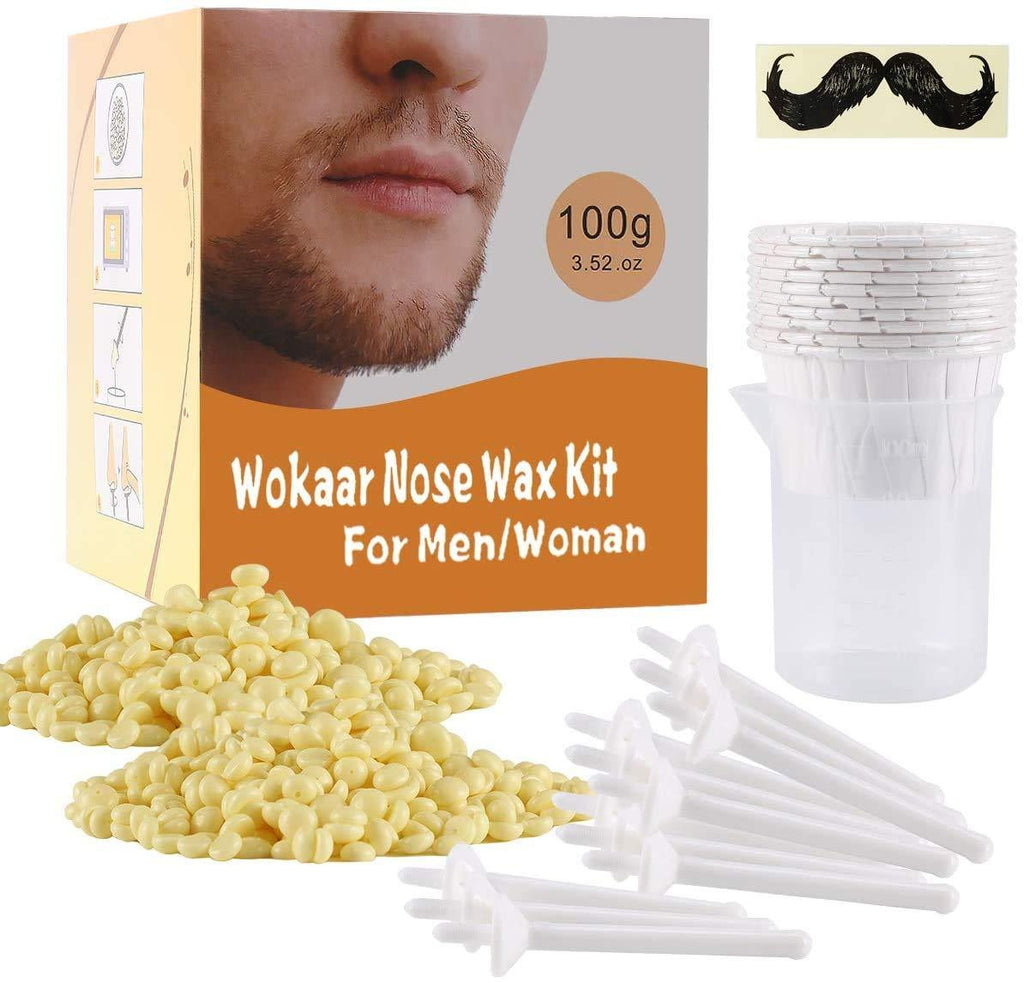 [Australia] - Nose Wax Kit 100g with 30 Applicators, Nose Hair Removal Wax (15-20 Times Usage ) for Men&Women,Safe, Easy, Quick and Painless 