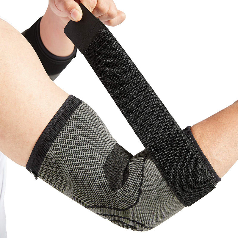 [Australia] - Elbow Brace with Strap for Tendonitis 2 Pack, Tennis Elbow Compression Sleeves, Golf Elbow Treatment Extra Large 