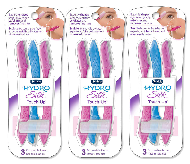 [Australia] - Schick Hydro Silk Touch-Up Multipurpose Exfoliating Dermaplaning Tool with Precision Cover, 9 Count 