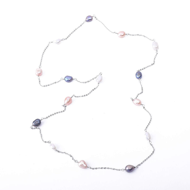 [Australia] - TKN Imports Multi-Color Pearl Chain Necklace 