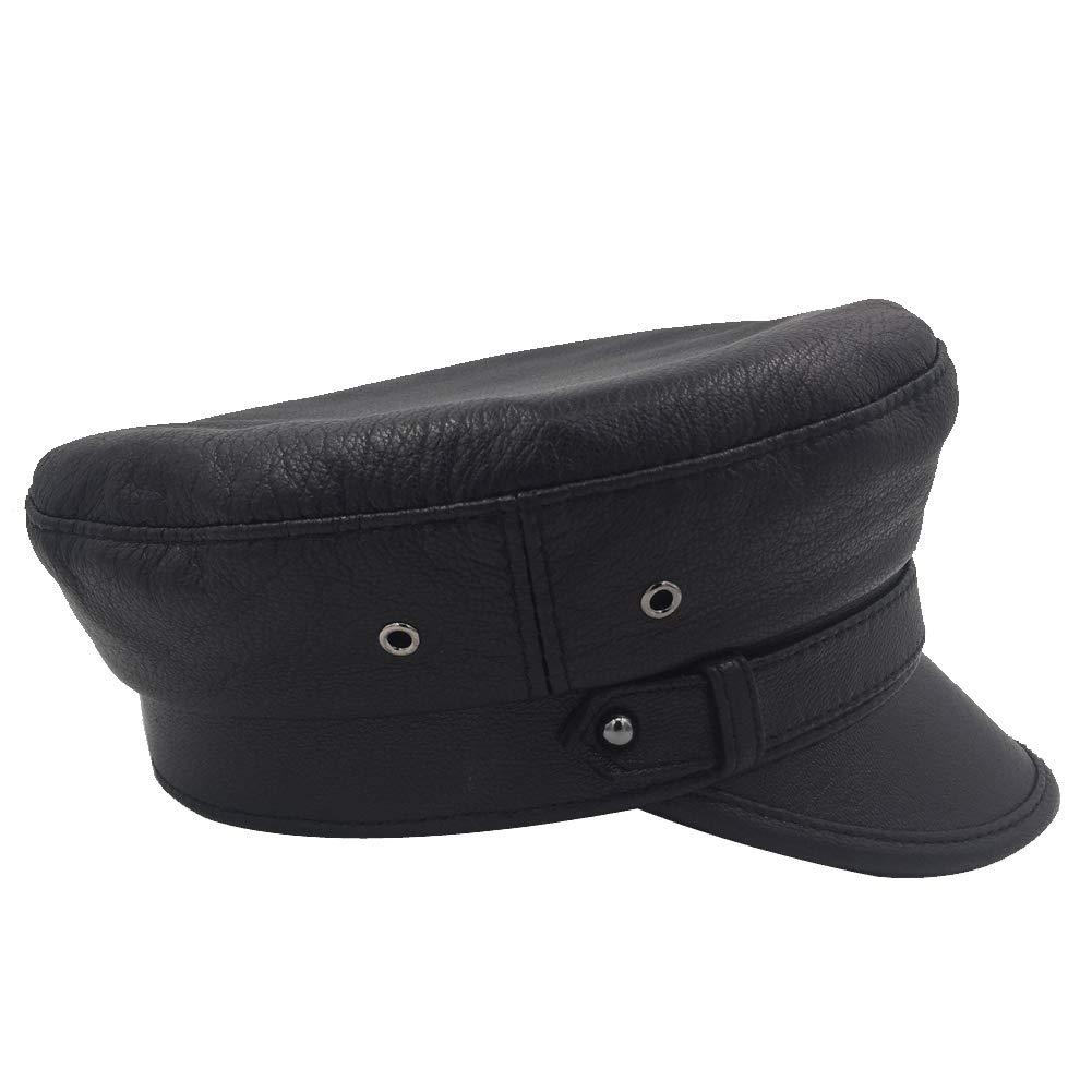 [Australia] - Sandy Ting Leather Fiddler Cap Biker Cap Greek Fisherman Unisex Style Small 