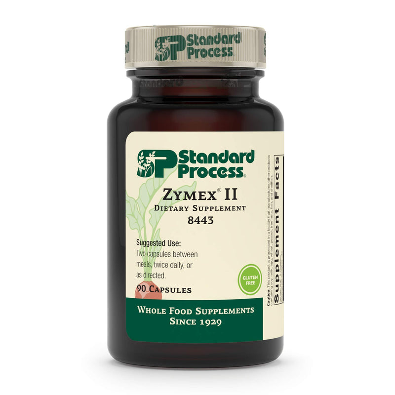 [Australia] - Standard Process Zymex II - Whole Food Digestion and Digestive Health with Digestion Enzymes, Cellulase, Papain, Amylase, Lipase, Fig, Almond and Bromelain - Gluten Free - 90 Capsules 