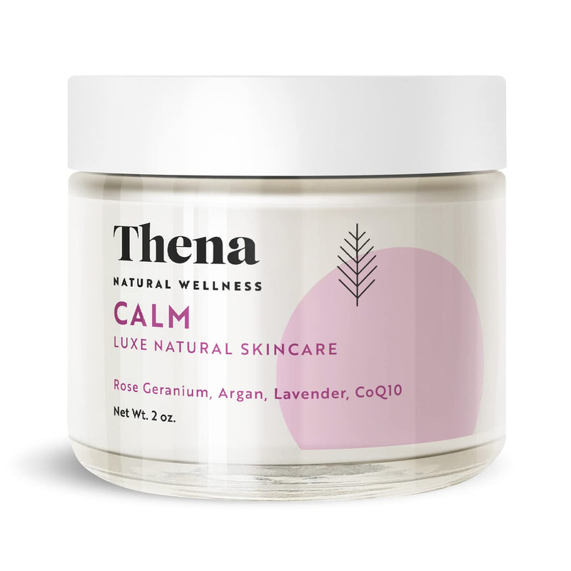 [Australia] - THENA CALM Face Moisturizer Cream Organic & Natural Skin Care, Ultra Hydrating With Hyaluronic Acid & Lavender Plant-based Skincare Anti aging Face Cream Dry Skin Facial Moisturizer For Women Men 