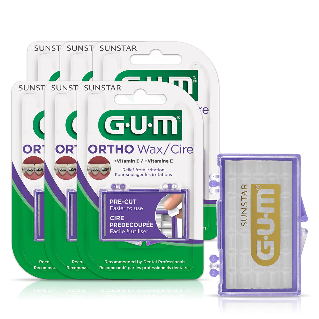 [Australia] - GUM - 10070942007235 Orthodontic Wax with Vitamin E and Aloe Vera (Pack of 6) Unflavored 6 ct 