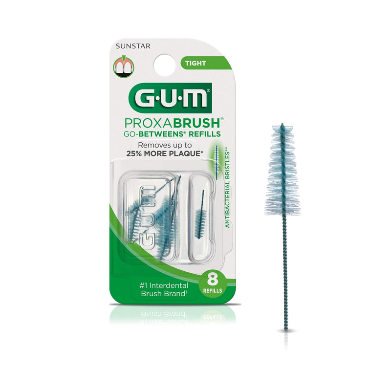 [Australia] - GUM - 10070942064122 Proxabrush Go-Betweens Interdental Brush Refills, Tight, 8 Count (Pack of 6) 48 Refills 