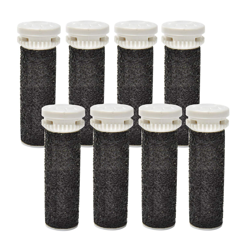 [Australia] - 8 Pack Black Replacement Roller Refills Compatible with Scholl Express Pedi Foot Smoother-Extra Coarse 8 Pack Black 