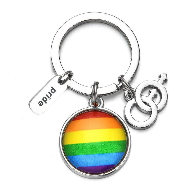 [Australia] - Gay Lesbian Pride Keychain LGBT Relationship Rainbow Love is Colorful Jewelry Gifts Christmas Gay Keychain 
