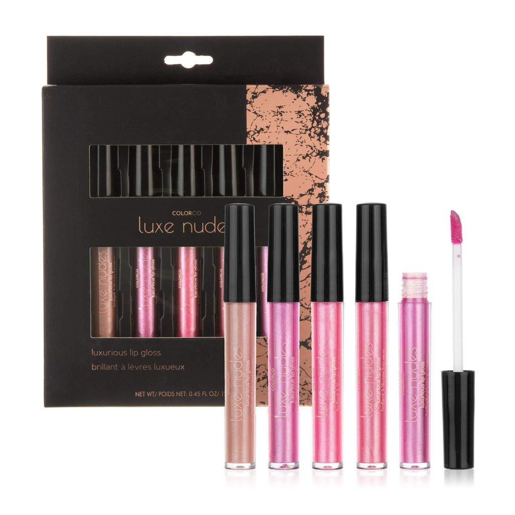 [Australia] - Expressions by Almar - ColorCo LUXE NUDES Luxurious Lip Gloss Collection - Set of 5 Lip Glosses Metallic Finish 