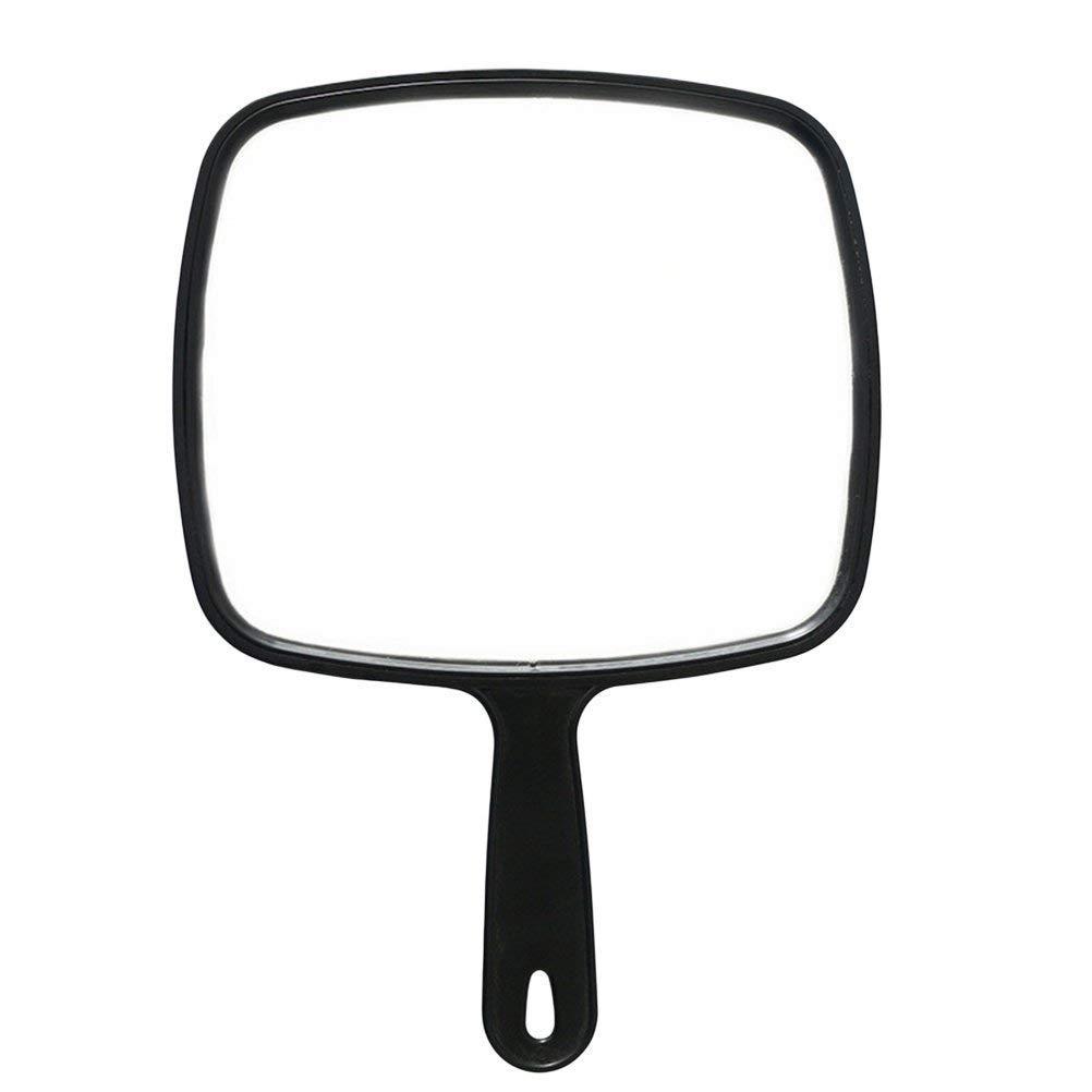 [Australia] - BinaryABC Black Hand Mirror, Handheld Mirror with Handle, Salon Barbers Hairdressers Mirror 