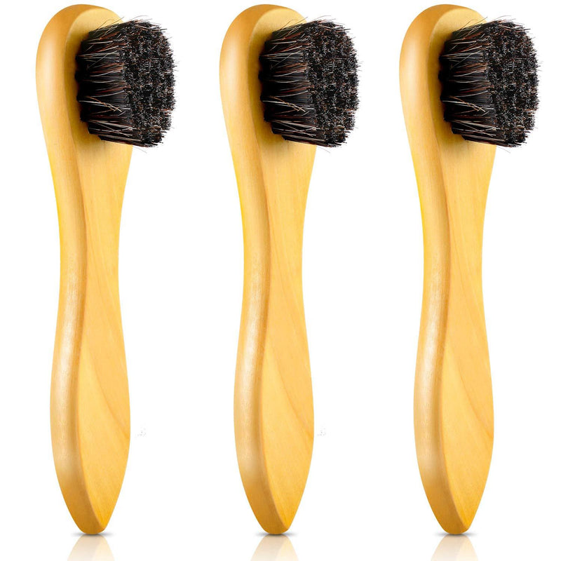 [Australia] - Jovitec 3 Pieces Horsehair Shoes Polish Brushes Care Clean Daubers Applicators (Set A) 