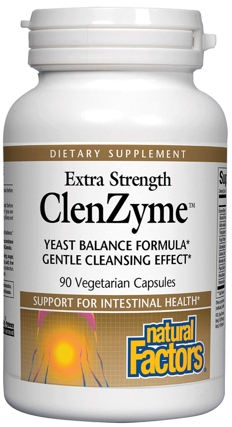 [Australia] - Natural Factors, ClenZyme, Extra Strength Yeast Balance Formula, 90 Capsules 