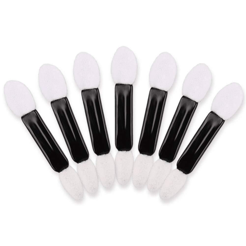 [Australia] - 50 PCS 2 Inch Disposable Black Handle White Double Sided Latex Sponge Tipped Eye Shadow Stick Cosmetic Makeup Foundation Lip Oil Applicator Makeup Brushes for Women Girls 5 cm/2 Inch 