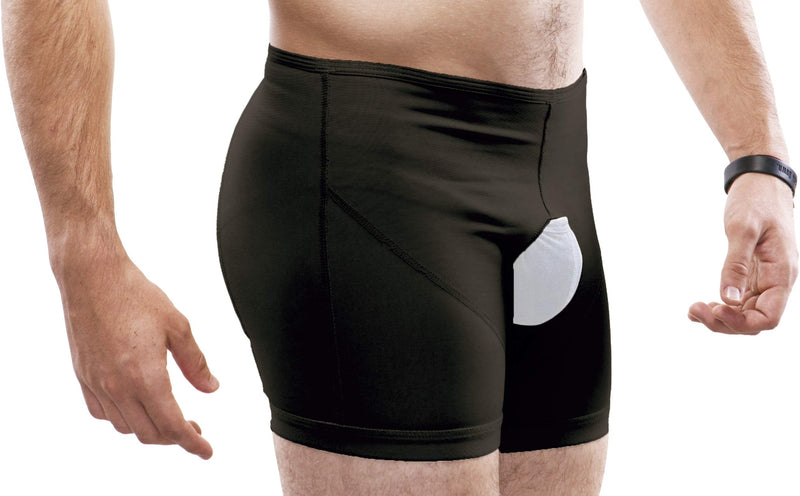 [Australia] - Inguinal Hernia Support Belt Invisible Underpants Compression Garment Truss Galess (Black, M) Black Medium (Pack of 1) 