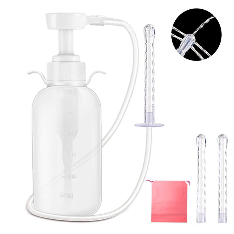 [Australia] - Reusable Vaginal Cleansing System Excellent Vaginal Cleanser Female Vaginal Rinse, Manual Pressure Clean, 100% Safe, 300 ml Capacity Extra 2 Nozzle Tips Doctor Recommended (300ml) 300ml 