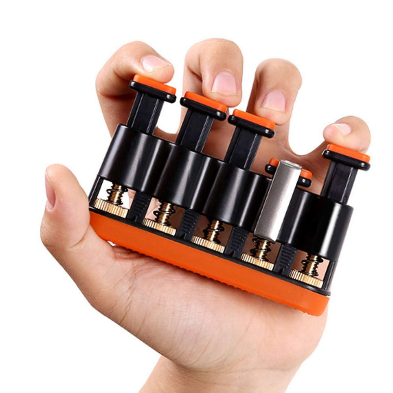 [Australia] - DILIMI Finger Strengthener,Guitar Beginner Exercier,Finger Trainer,Hand Grip Strength Trainer for Athletes,Musicians & Physical Therapy Orange 