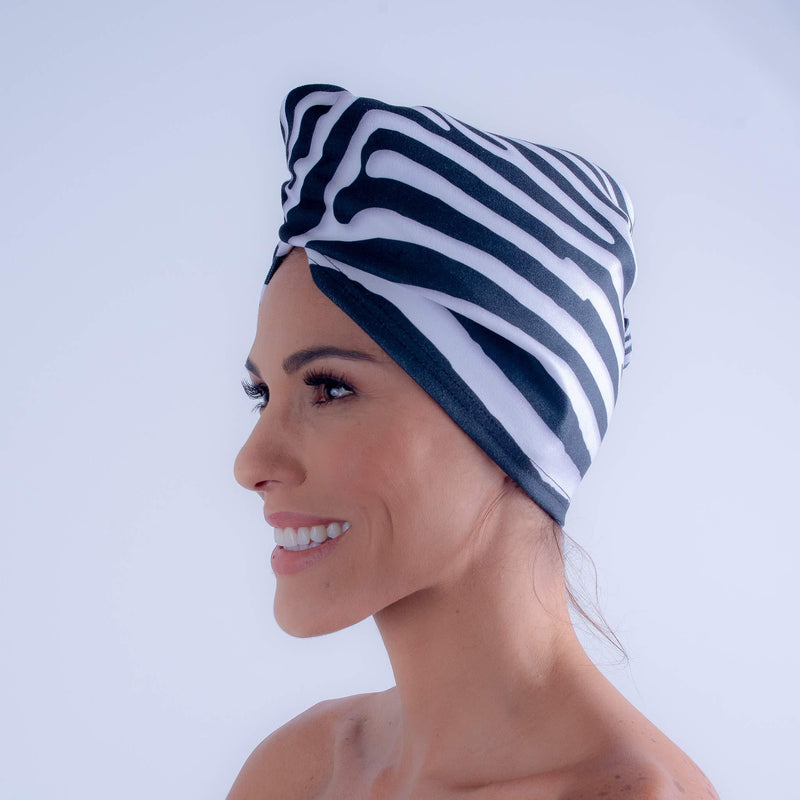 [Australia] - AqkuaTwist Hair Towel & Turban. Ultra Absorbent Hair Towel Anti Freeze Capabilities Light Weight Made with Sport N Care Micro Fiber Tech Compact in Fashionable Design Easy to Use. Made in USA . 
