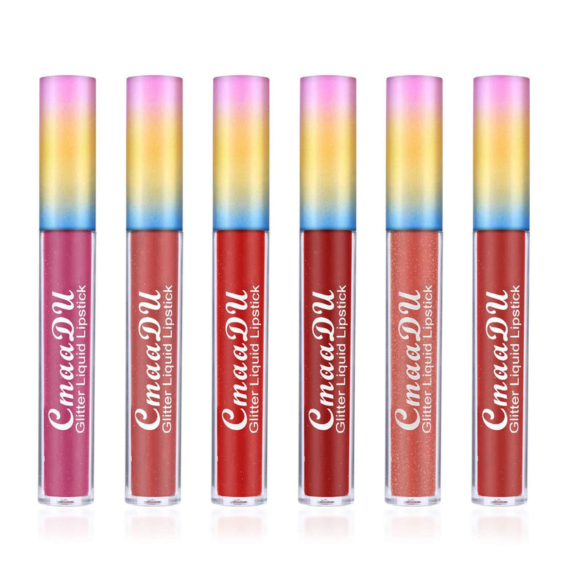 [Australia] - Ownest 6 Colors Lip Gloss Set,Shimmer Lip Gloss Moisturizing Lipstick Colorful Matte Lipstick Makeup Waterproof Long Lasting Lip Gloss Set-4ml A 