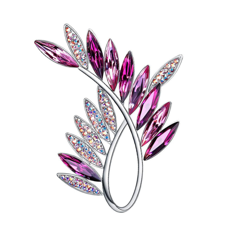 [Australia] - Rainbow Box Brooches for Women, Brooch with Swarovski Crystal Jewelry Fashion Women's Brooches & Pins Purpel 