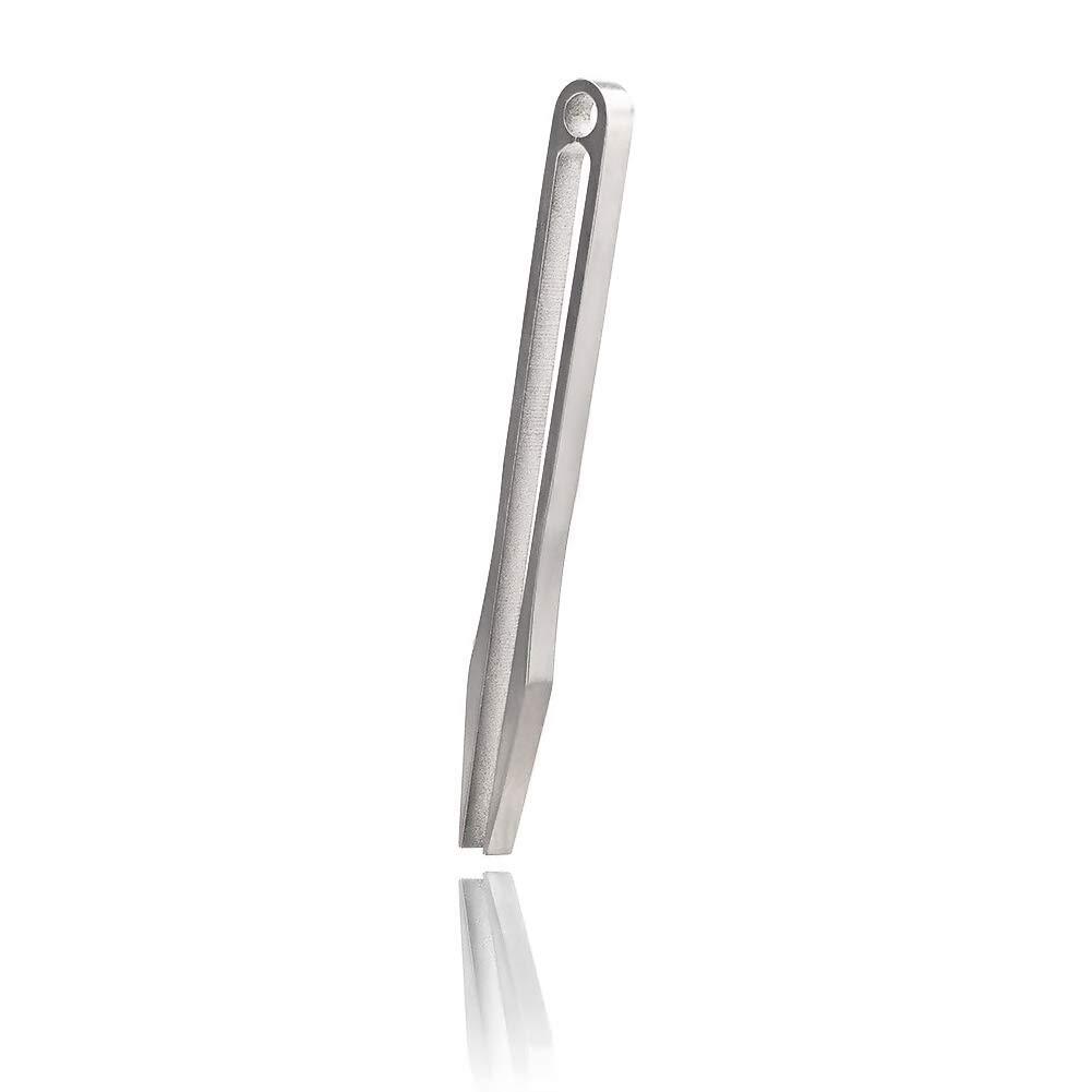 [Australia] - Titanium Alloy Tweezers Eyebrow Tweezers EDC Tool Food Grade Tweezers Splinter & Tick Removal Tool Lightweight Professional and Personal use(L) L 