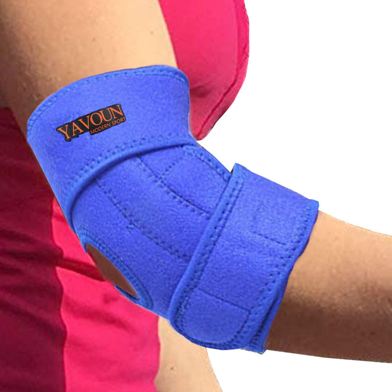 [Australia] - Elbow Support, Adjustable Tennis Elbow Support Brace, Great For Sprained Elbows, Tendonitis, Arthritis, Basketball, Baseball, Golfer's Elbow Provides Support & Ease Pains (Blue) Blue 
