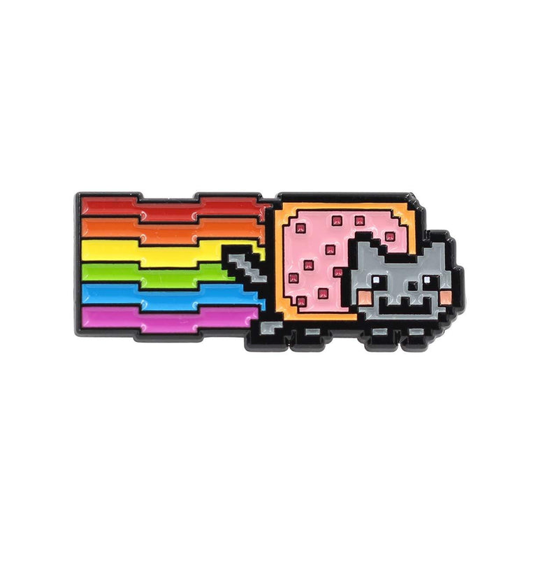 [Australia] - REAL SIC Nyan Cat Enamel Pin - Rainbow Cat With Pop-Tart Meme Pin - LGBT Pride Kawaii Cat Pin for Jackets, Backpacks, Hats, Bags & Tops 
