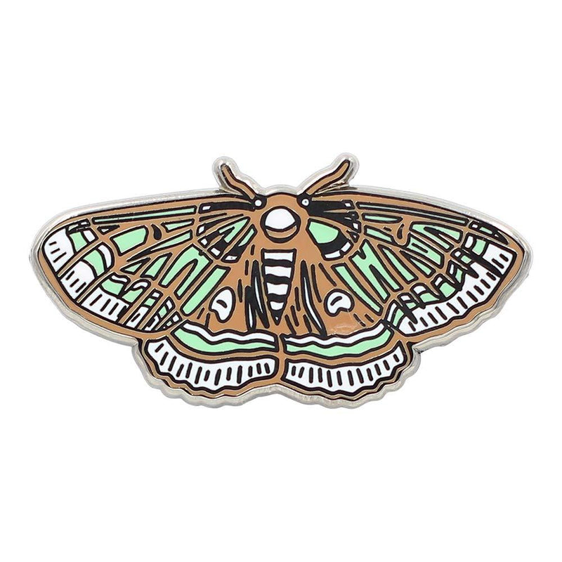 [Australia] - REAL SIC Moth Enamel Pin - Occult Lapel Pin In 4 Different Colors - Cinnabar Moth, Luna Moth Lapel Pins - Moth Meme Enamel Pin Accessory for Jackets, Backpacks, Hats, Bags & Tops Luna (Green) 