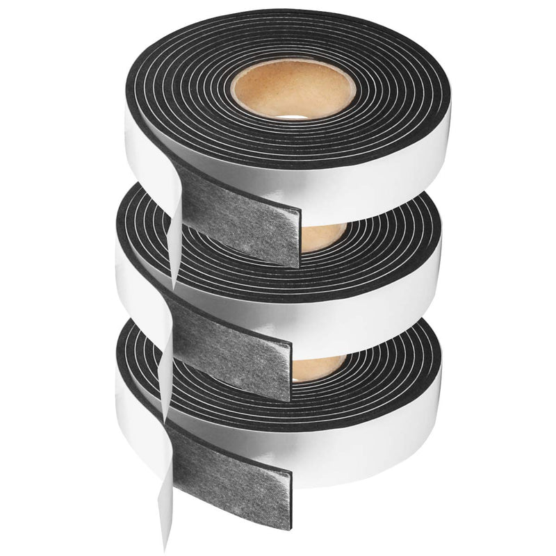[Australia] - Foam Tape Weather Stripping Window Seal,1"Wx1/8"T High Density Seal Strip,Adhesive Closed Cell Weather Strip(Total 30FT,Black) 1"W x 1/8"T x 30FT 