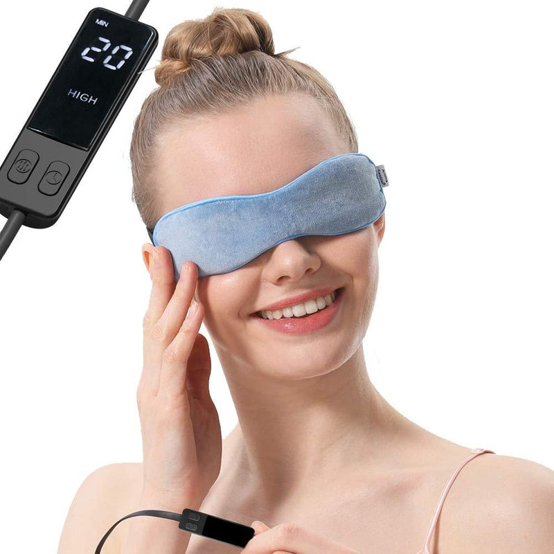 [Australia] - Aroma Season Heated Eye Mask, For Stye Blepharitis Moist Treatment with Flaxseed, Warm Therapy to Unclog glands, Relieve Dry Eye Syndrome, Chalazion, Stye, MGD and Blepharitis (Blue) 